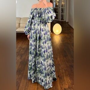 Bernadette Lavender Maxi Dress with Belt size 38